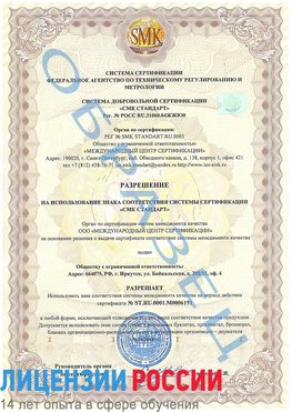 Образец разрешение Коряжма Сертификат ISO 50001